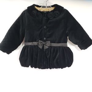 Wendy Bellissimo Black Velvet Dressy Jacket, 24 mo